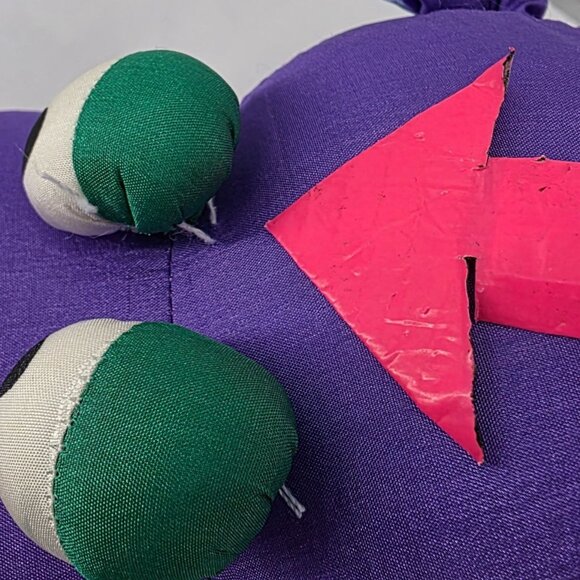 Vintage Chosun Parachute Puffy Dragon Dinosaur Purple 15" Plush Stuffed Animal - Picture 7 of 8